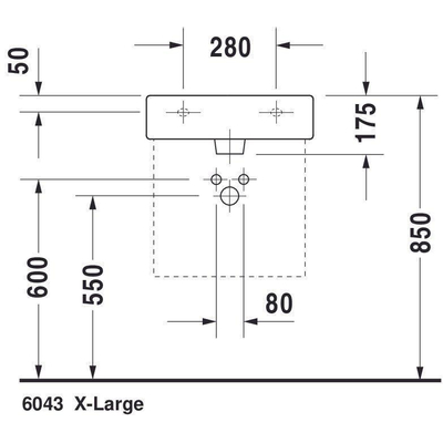 Duravit Vero lavabo 50x47 cavec avec 1 trou de robinet blanc