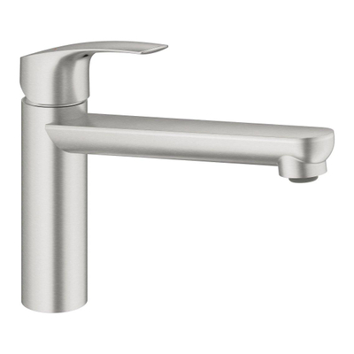 GROHE Eurosmart Robinet de cuisine 1 trou avec bec moyen orientable aspect acier inoxydable