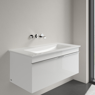 Villeroy & Boch Venticello Lavabo pour meuble avec lavabo au centre 100x50cm sans trou pour robinetterie avec trop plein blanc