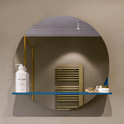 Mondiaz SPOT miroir – Ø 60 cm – avec tablette – Jeans (bleu)