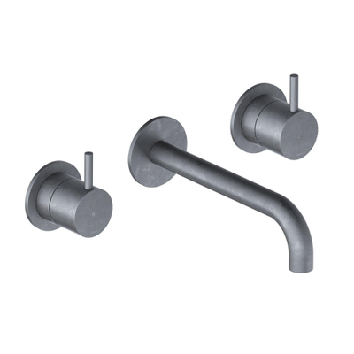 Hotbath Cobber élément de finition robinet de lavabo et bec 18 cm fer vieilli