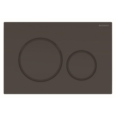 Geberit sigma 20 bedieningplaat met dualflush frontbediening voor toilet 24.6x16.4cm zwart / matzwart TWEEDEKANS