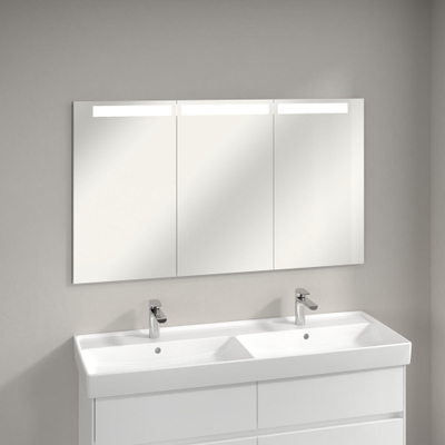Villeroy & Boch My View In armoire de toilette encastrée - avec éclairage LED 3 fois dimmable avec 3 portes 130.1x74.7x10.7cm