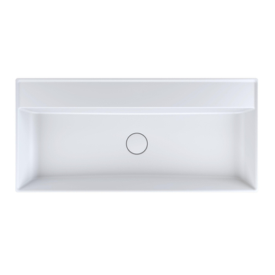 Arcqua Edge Opbouw Wastafel - 100x47x12cm - zonder kraangat - cast marble - mat wit