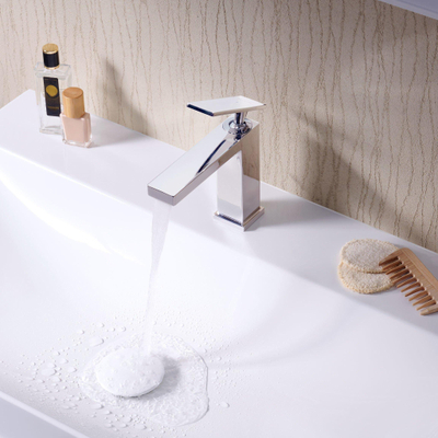 Hansgrohe Tecturis E wastafelkraan - voorsprong 14.4cm - coolstart - met trekwaste - chroom