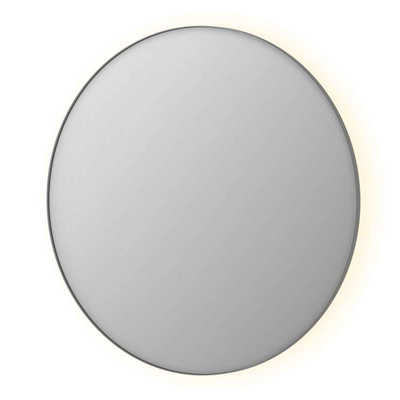 INK SP17 Miroir - 120x4x120cm - LED en bas et en haut changement de couleur - dimmable - dans un cadre en acier - aluminium inox brossé