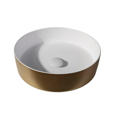 By Goof Waskom - opbouw - 39x10.8x39cm - Solid surface - Rond - Mat Goud