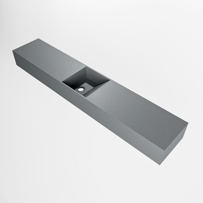 Mondiaz TYNE Lavabo compact - 120x23x12cm - vasque au centre - sans trous de robinet - solid surface - Plata