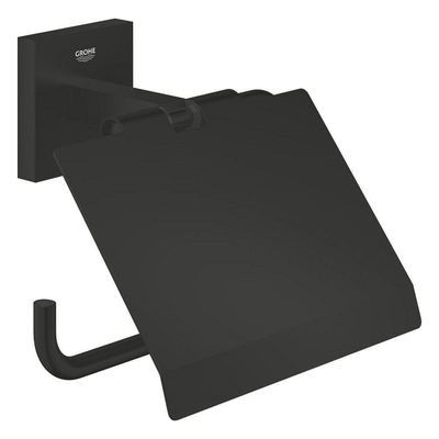 Grohe Start Cube QuickFix Toiletrolhouder - met klep - matte black (mat zwart)