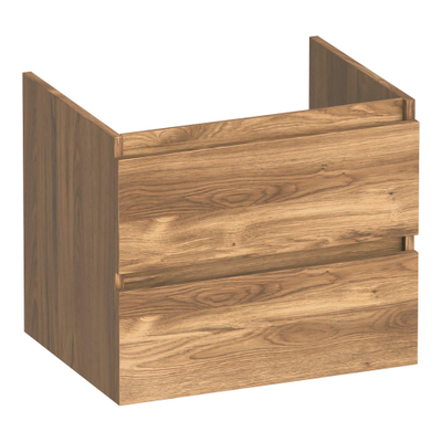 BRAUER Joy Meuble sous-lavabo 60 2 tiroirs softclose - sans poignées - 1 découpe pour siphon - Honey