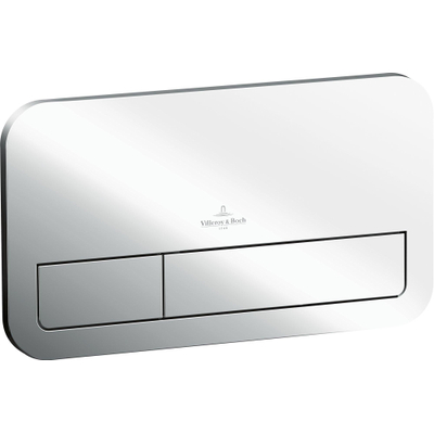 Villeroy & Boch Viconnect 2 knops bedieningsplaat e200 - 25.3x14.5cm - hoogglans chroom