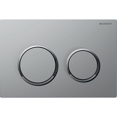 Geberit Omega20 bedieningsplaat - 2-toets spoeling - ronde knoppen - mat chroom/easy-to-clean - chroom