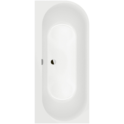 Villeroy & Boch Oberon 2.1 Baignoire adossée pour installation d'angle gauche - 1800 x 800 mm - blanc alpin brillant (blanc)