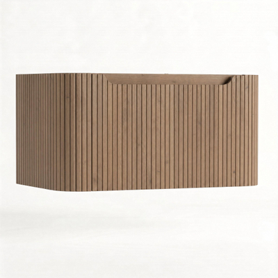 H&R Badmeubelen Juice Wastafelonderkast - 80x45x40cm - afgeronde hoeken - 3D-front - 1 lade - geïntegreerde greep - charleston
