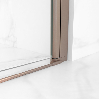 FugaFlow Eccelente Vetro Douchecabine - 60x120x200 - Profiel veiligheidsglas - anti kalk - Geborsteld koper PVD (Koper)