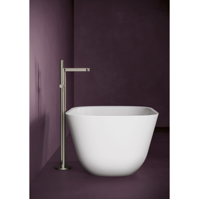 Villeroy & Boch theano vrijstaand duobad - 155x75cm - kunststof quaryl ovaal - Stone White (mat wit)