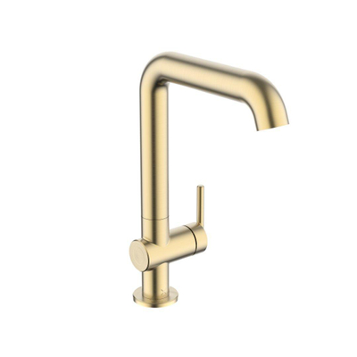 Crosswater 3ONE6 Lever Wastafel Mengkraan - verhoogd - gecoat messing geborsteld (goud)