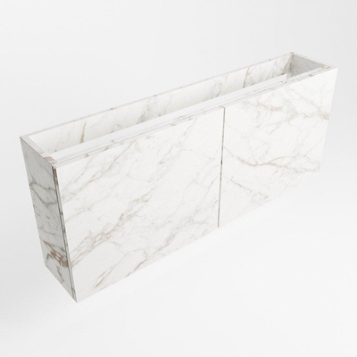 Mondiaz FOWY fonteinonderkast - 120x22x50cm - 2 deuren - push to open - softclose - Carrara