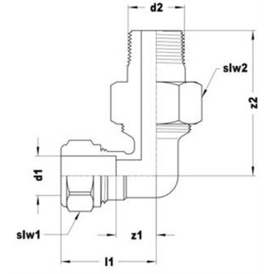 VSH Super Knel Messing knel radiatorkoppeling 1/2 buidrx15mm haaks