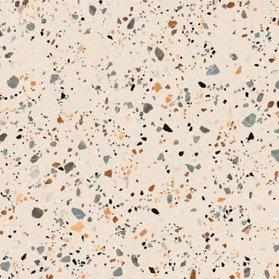 ÉCHANTILLON Terravito Hovano carreau mur et sol - 60x60cm - 10mm - Carré - rectifié - Terrazzo - Crème mat
