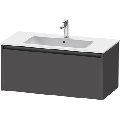 Duravit Ketho 2 meuble sous-lavabo avec 1 tiroir 101x48x44cm avec poignée graphite anthracite mat