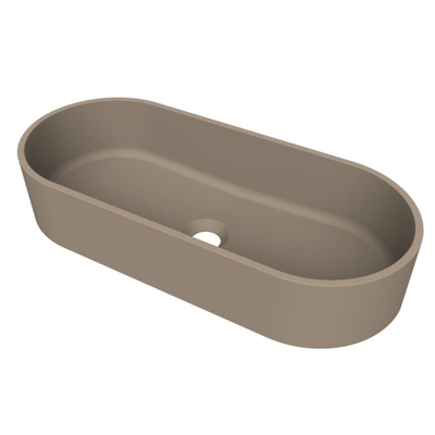 Arcqua Case vasque à poser - ovale - 60x26cm - mat truffe