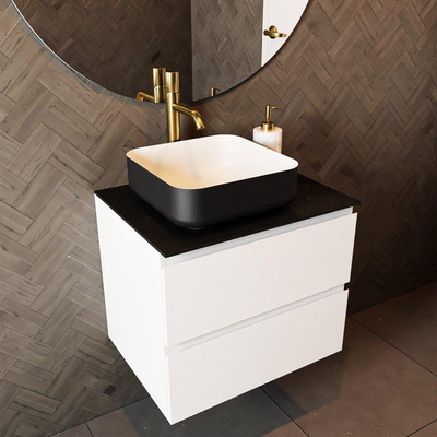 Mondiaz TOP 46 Plan vasque - 40x46x0.9cm - adapté pour plaque de recouvrement - Solid surface - Urban