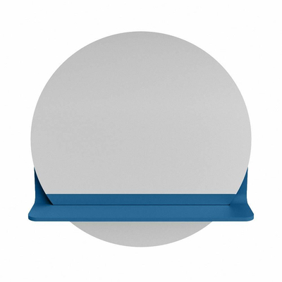 Mondiaz SPOT Miroir de salle de bains - rond 50cm - tablette de miroir - couleur Jeans