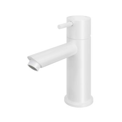 Hotbath Cobber mitigeur lavabo bas avec bec droit sans vidage blanc mat