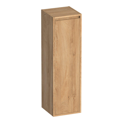 BRAUER Adore Wavy armoire haute - 120x35x35cm - 1 porte - ouverture à droite - sans poignée - Forest Tan