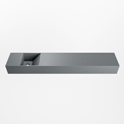Mondiaz TYNE Fontein - 120x23x12cm - wasbak Links - zonder kraangaten - solid surface - Plata