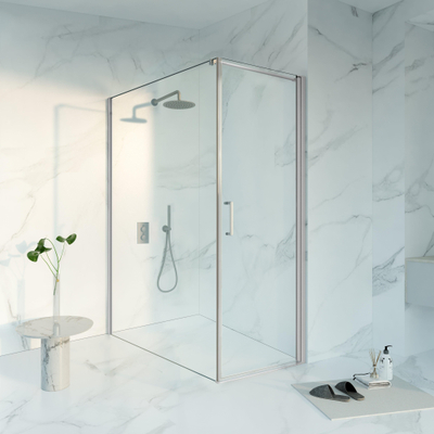 Fortifura Galeria Cabine de douche - 70x160x200 - Profilé verre de sécurité - anticalcaire - inox PVD