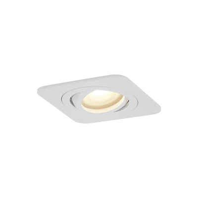 QAZQA Alberto Inbouwspot set - 1 spot - 9x11.2cm - inclusief dimbare led lamp - IP44 - Vierkant - Wit