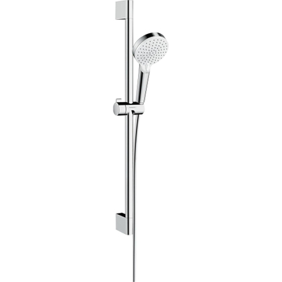 Hansgrohe Crometta Glijstangset - met Crometta Vario Green - handdouche - met 2 straalsoorten - 65cm - met Comfortfle - ecosmart - groen wit chroom