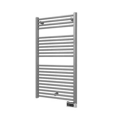 Plieger Palermo-EL III/Fischio elektrische designradiator horizontaal 1111x600mm 600W zilver metallic