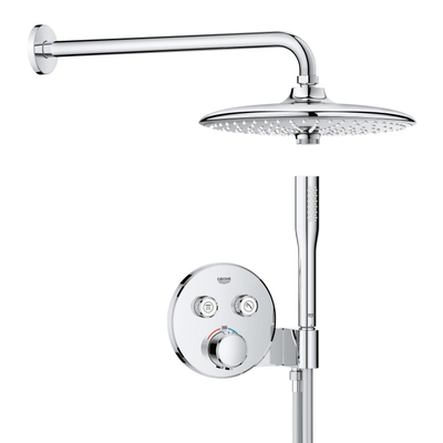 GROHE QuickFix Precision SmartControl Système de douche encastré - tête de douche Vitalio Joy 260 - chrome.
