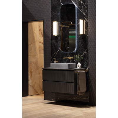Adema Vygo spiegel - 120x50x2cm - spiegelverwarming en verlichting - ronde hoeken TWEEDEKANS