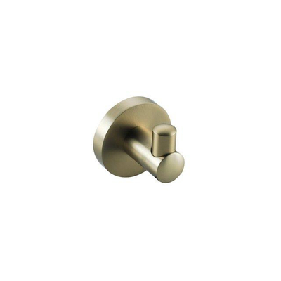 Fortifura Calvi Toiletset - toiletrolhouder - met klep- toiletborstel - handoekhaak - PVD - geborsteld messing (goud)