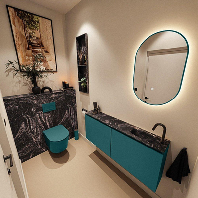 MONDIAZ TURE-DLUX 120cm toiletmeubel Smag. EDEN wastafel Lava positie rechts. Met 1 kraangat.