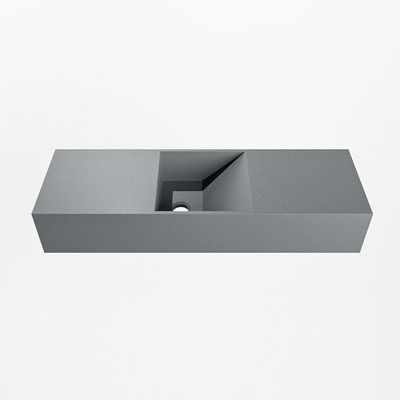 Mondiaz TYNE Fontein - 70x23x12cm - wasbak midden - zonder kraangaten - solid surface - Plata