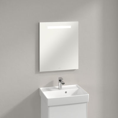 Villeroy & Boch More to see one spiegel - met geïntegreerde led verlichting - 50x60cm - inclusief bevestiging - Glass (glans wit)