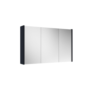 Saniclass Prime Armoire miroir - 100x63x16cm - incluant panneaux latéraux - bleu marine mat