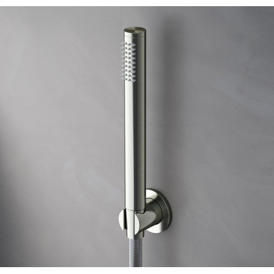 Hotbath Archie support mural avec flexible de douche blindé 150cm et douchette AR350 inox