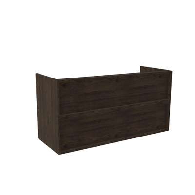 Saniclass Holz Frame Meuble bas de salle de bains - 120x45x60cm - 2 tiroirs - chêne charcoal