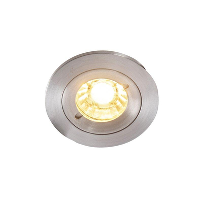 QAZQA Xena spot encastré - set de 3 - 8x8cm - IP44 - rond - acier