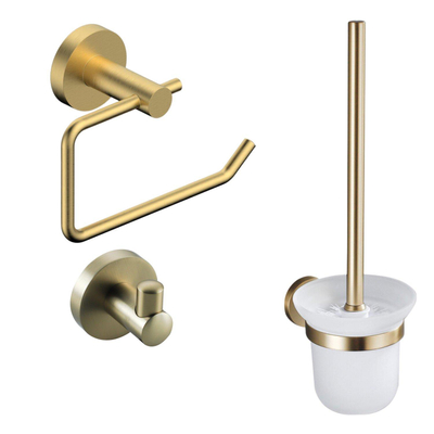 Fortifura Calvi Toiletset 3-delig Geborsteld Messing PVD (Goud)