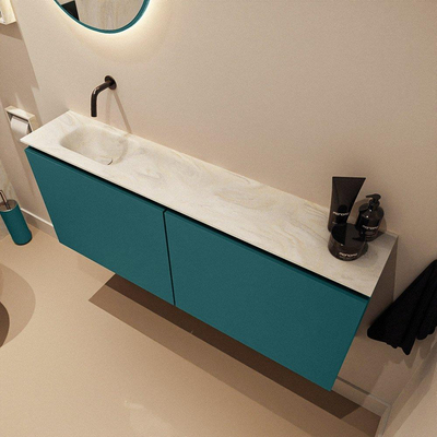 MONDIAZ TURE-DLUX 120cm toiletmeubel Smag. EDEN wastafel Ostra positie links. Zonder kraangat.
