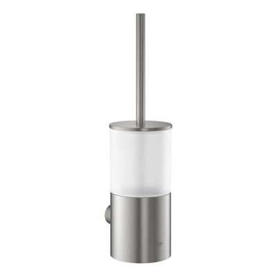 GROHE Atrio Toiletborstelhouder - wandmontage - rond - gesloten - supersteel