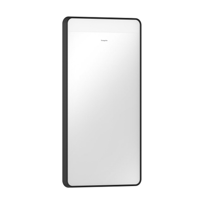 Hansgrohe Xarita Lite Q Miroir - 36x70cm - éclairage led - Horizontal - interrupteur mural - Noir mat