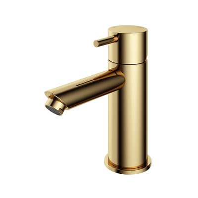 Hotbath Cobber lage wastafelmengkraan met rechte uitloop zonder waste natural messing SHOWROOMMODEL